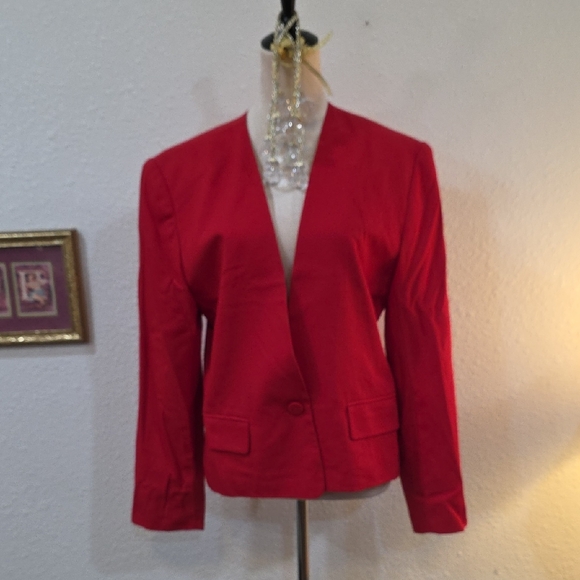 Claus Jackets & Blazers - Claus Vibrant Red Women's Blazer